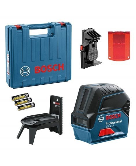 BOSCH LASER KRZYŻOWY GCL 2-15+RM1+UCHWYT BM3+WALIZKA