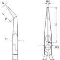 KNIPEX SZCZYPCE TNĄCE PÓŁOKRĄGŁE 160MM