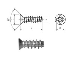 UN EUROWKRĘT STOŻKOWY OCYNKOWANY 6.3*11MM