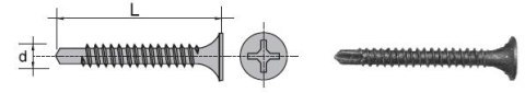 UN WKRĘT SAMOWIERTNY FOSFATYZOWANY 3.5*45MM