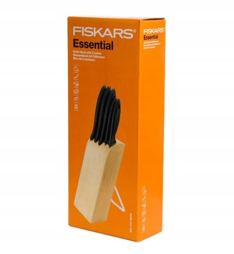 FISKARS ESSENTIAL ZESTAW 5 NOŻY W BLOKU