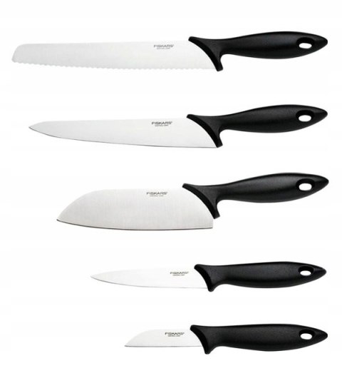 FISKARS ESSENTIAL ZESTAW 5 NOŻY W BLOKU FISKARS ESSENTIAL ZESTAW 5 NOŻY W BLOKU