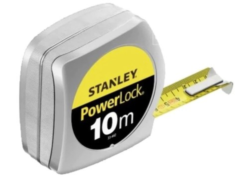 STANLEY MIARA POWERLOCK, CHROMOWANA OBUDOWA PLASTIKOWA 10M/25MM [L]