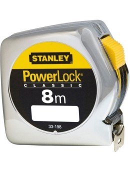 STANLEY MIARA POWERLOCK, CHROMOWANA OBUDOWA PLASTIKOWA 8M/25MM [L]