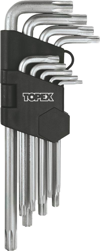 TOPEX KLUCZE TORX DŁUGIE T10-50MM