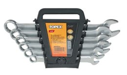 TOPEX KOMPLET KLUCZY PŁASKO-OCZKOWYCH 6-SZTUKOWY 8-17MM PREMIUM