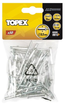 TOPEX NITY ALUMINIOWE OP-50SZT 4.0*18MM