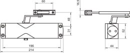 GEZE SAMOZAMYKACZ STS-1000 SREBRNY