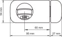 LOB ZAMEK NAWIERZCHNIOWY 3 KLUCZE TB61 60MM BIAŁY