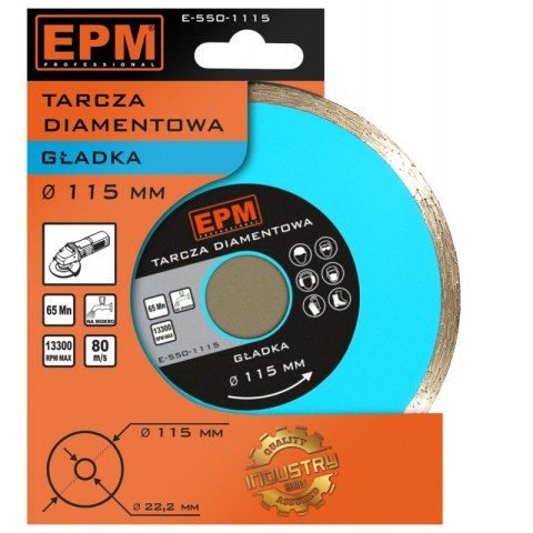 EPM TARCZA DIAMENTOWA GŁADKA 115MM EPM TARCZA DIAMENTOWA GŁADKA 115MM