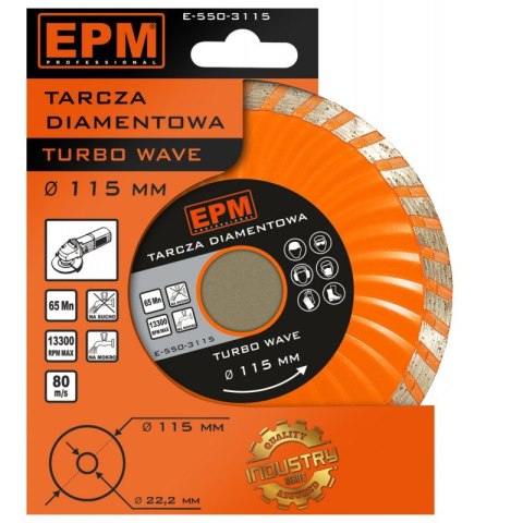EPM TARCZA DIAMENTOWA TURBO WAVE 125MM EPM TARCZA DIAMENTOWA TURBO WAVE 125MM