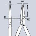 KNIPEX SZCZYPCE PŁASKIE MONTAŻOWE Z PROFILEM POPRZECZNYM 280MM