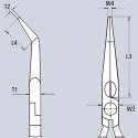 KNIPEX SZCZYPCE PŁASKIE MONTAŻOWE Z PROFILEM POPRZECZNYM WYG.280MM