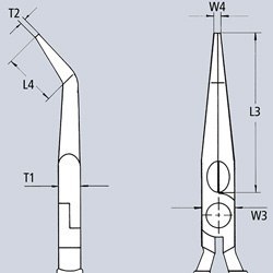 KNIPEX SZCZYPCE PŁASKIE MONTAŻOWE Z PROFILEM POPRZECZNYM WYG.280MM