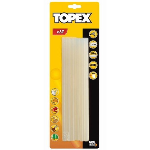 TOPEX WKŁADY KLEJOWE 11/250MM 12 SZTUK