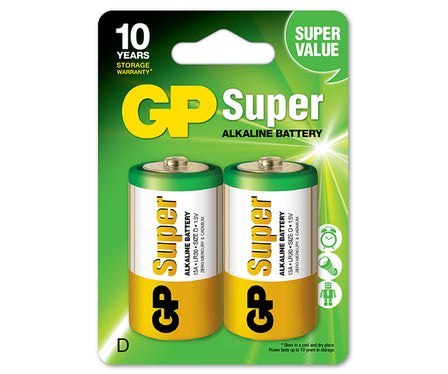 GP BATTERY BATERIA SUPER ALKALINE LR20 1.5V 2 SZTUKI