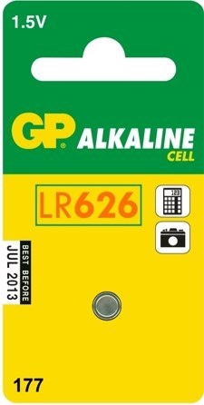 GP BATTERY BATERIA ALKALICZNA ZEGARKOWA 1.5V G4A, LR626, LR66, 177, 377