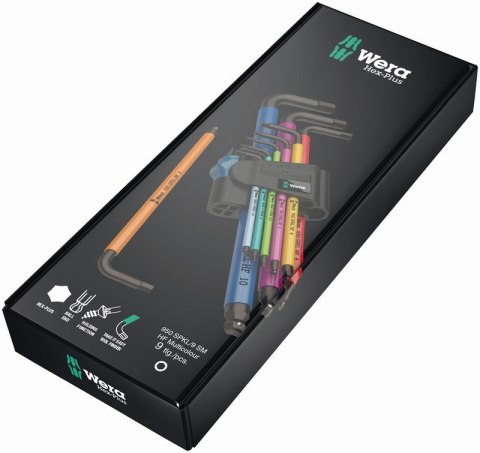 WERA ZESTAW KLUCZY TRZPIENIOWYCH Z KULKĄ BLACKLASER 9 SZTUK WERA ZESTAW KLUCZY TRZPIENIOWYCH Z KULKĄ BLACKLASER 9 SZTUK