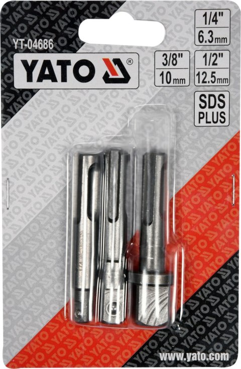 YATO ADAPTER SDS PLUS DO NASADEK 1/4'', 3/8'', 1/2'' YATO ADAPTER SDS PLUS DO NASADEK 1/4'', 3/8'', 1/2''