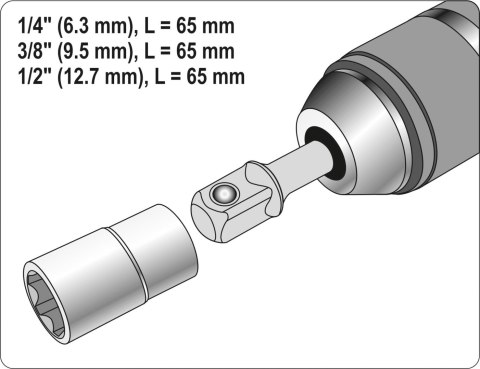 YATO ADAPTER SDS PLUS DO NASADEK 1/4'', 3/8'', 1/2'' YATO ADAPTER SDS PLUS DO NASADEK 1/4'', 3/8'', 1/2''