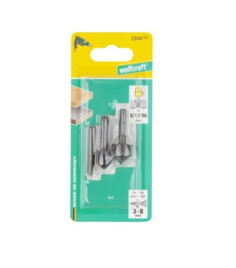 WOLFCRAFT FAZOWNIK Z TRZPIENIEM 6MM- 6,12,16 3SZT WOLFCRAFT FAZOWNIK Z TRZPIENIEM 6MM- 6,12,16 3SZT
