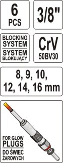 YATO KLUCZE DO ŚWIEC ŻAROWYCH