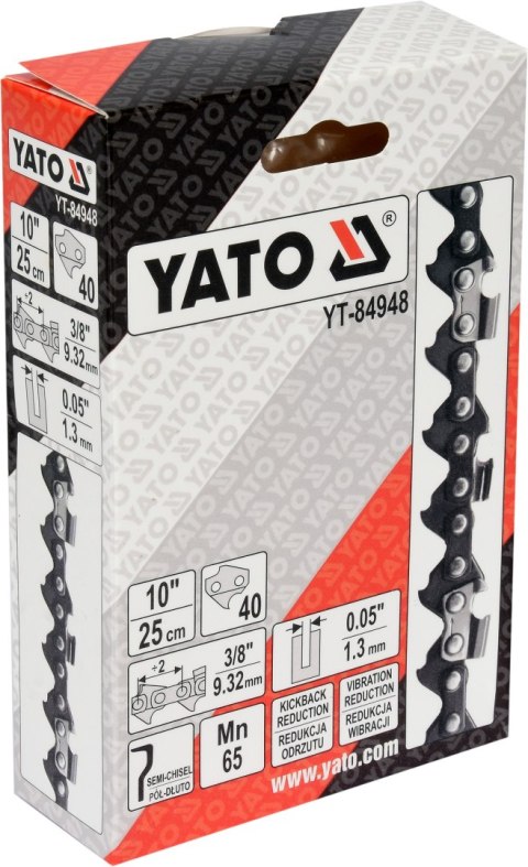 YATO ŁAŃCUCH TNĄCY DO PILARKI 10'' 3.8'' YATO ŁAŃCUCH TNĄCY DO PILARKI 10'' 3.8''