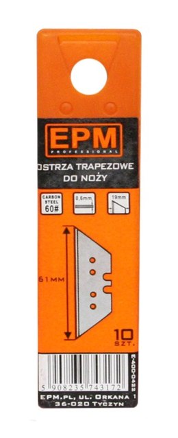 EPM OSTRZA TRAPEZOWE 10 SZTUK