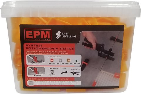 EPM SYSTEM UKŁADANIA PŁYTEK EASY LEVELING 200 KLIPSÓW 2MM