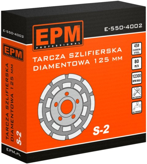 EPM TARCZA DIAMENTOWA SZLIFIERSKA 125MM EPM TARCZA DIAMENTOWA SZLIFIERSKA 125MM