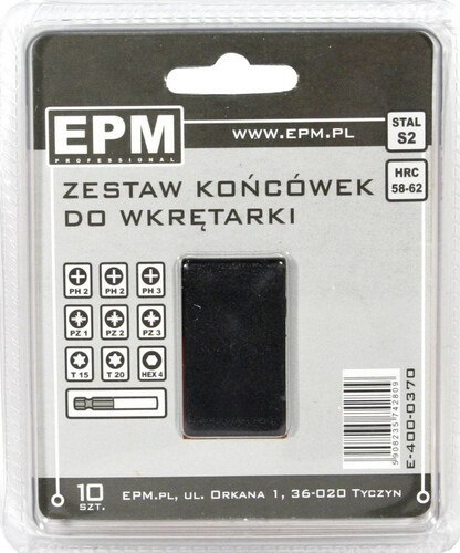 EPM ZESTAW KOŃCÓWEK DO WKRĘTARKI 9SZT + UCHWYT MAGNETYCZNY EPM ZESTAW KOŃCÓWEK DO WKRĘTARKI 9SZT + UCHWYT MAGNETYCZNY