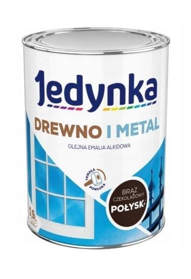 JEDYNKA EMALIA ALKIDOWA DO DREWNA I METALU BRĄZ CZEKOLADOWY 0,9L