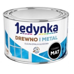 JEDYNKA EMALIA ALKIDOWA DO DREWNA I METALU CZARNY MAT 0,9L