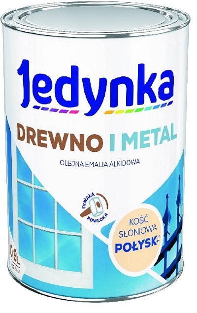 JEDYNKA EMALIA ALKIDOWA DO DREWNA I METALU KOŚĆ SŁONIOWA 0,9L