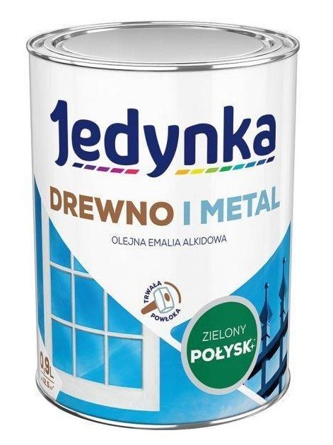 JEDYNKA EMALIA ALKIDOWA DO DREWNA I METALU ZIELONY 0,9L