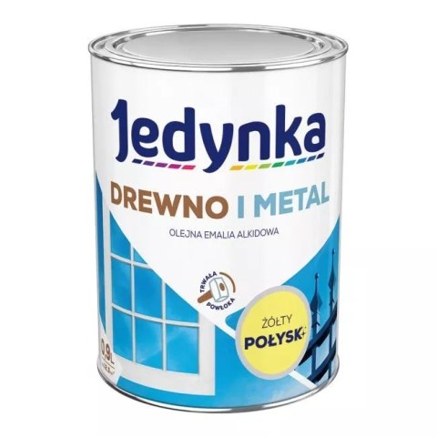 JEDYNKA EMALIA ALKIDOWA DO DREWNA I METALU ŻÓŁTY 0,9L