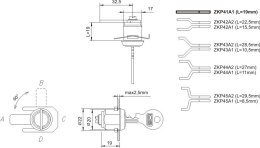 LOB ZAMEK KASETOWY CHROMOWANY ZKP-41 A1