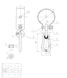 UN HAK DO HUŚTAWKI Z OBEJMĄ I KARABIŃCZYKIEM 2*120MM