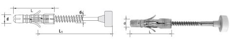 UN KOŁEK DO MOCOWANIA WC KPL-2SZT 10/6*80MM