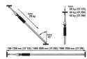 BESSEY PODPÓRKA SUFITOWA 750-1250MM