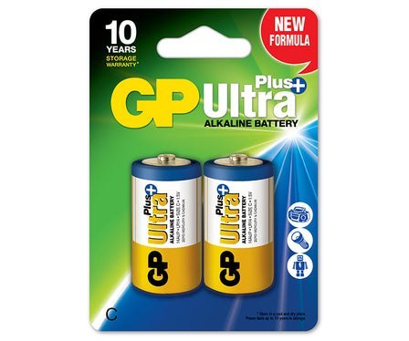 GP BATTERY BATERIA ULTRA+ ALKALINE 1.5V LR14 C 2 SZTUKI