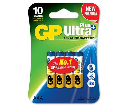 GP BATTERY BATERIA ULTRA+ ALKALINE LR3 AAA 1.5V 4SZT