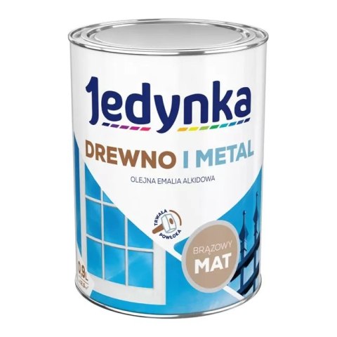 JEDYNKA EMALIA ALKIDOWA DO DREWNA I METALU BRĄZ MAT 0,9L