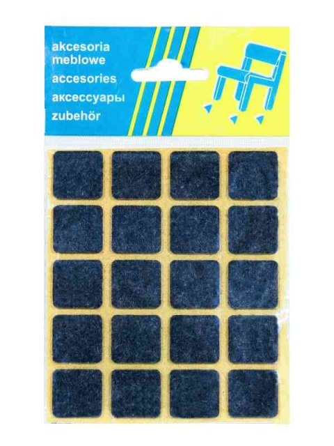 UN PODKŁADKA FILCOWA BLISTER CZARNA 20*20MM - 20SZT UN PODKŁADKA FILCOWA BLISTER CZARNA 20*20MM - 20SZT