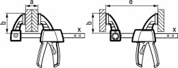 BESSEY ŚCISK UNIWERSALNY 600/80 MM JEDNORĘCZNY SZYBKOMOCUJĄCY