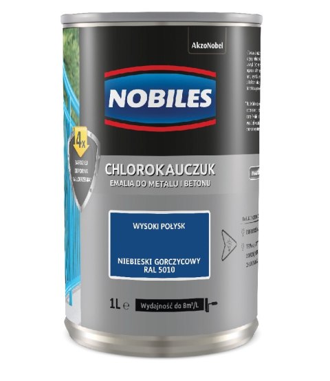 NOBILES NOBILES EMALIA CHLOROKAUCZUKOWA NIEBIESKA SYGNAŁOWA 0.9L