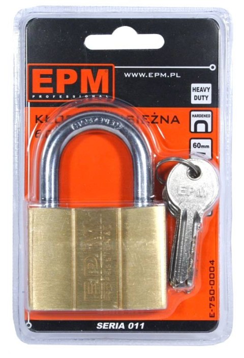 EPM KŁÓDKA MOSIĘŻNA 5 KLUCZY 40MM EPM KŁÓDKA MOSIĘŻNA 5 KLUCZY 40MM