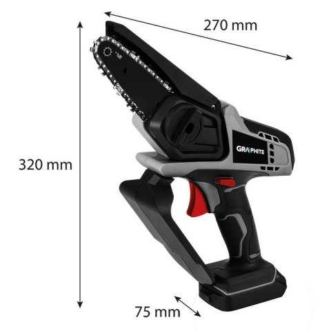 GRAPHITE MINI PIŁA ŁAŃCUCHOWA AKUMUL. ENERGY+ 18V LI-LON BEZ AKUMUL. GRAPHITE MINI PIŁA ŁAŃCUCHOWA AKUMUL. ENERGY+ 18V LI-LON BEZ AKUMUL.