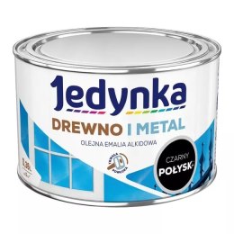 JEDYNKA EMALIA ALKIDOWA DO DREWNA I METALU CZARNY 0,36L