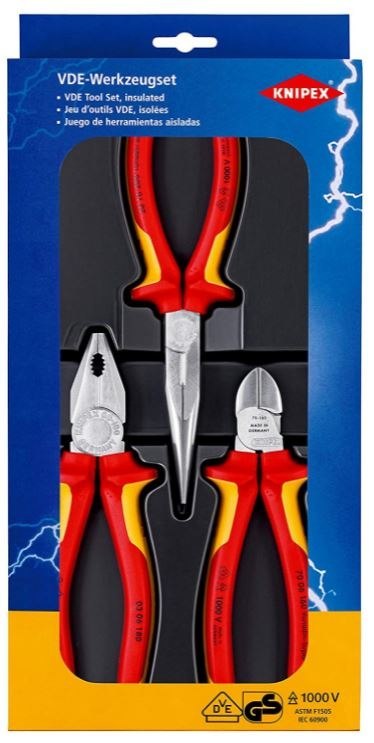 KNIPEX ZESTAW SZCZYPIEC 3 SZT. KNIPEX ZESTAW SZCZYPIEC 3 SZT.